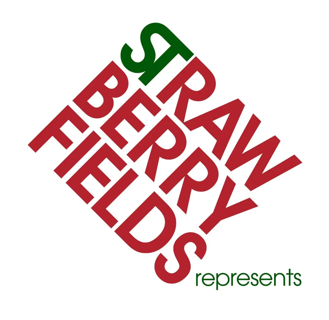 Strawberry Fields Represents logo on white background