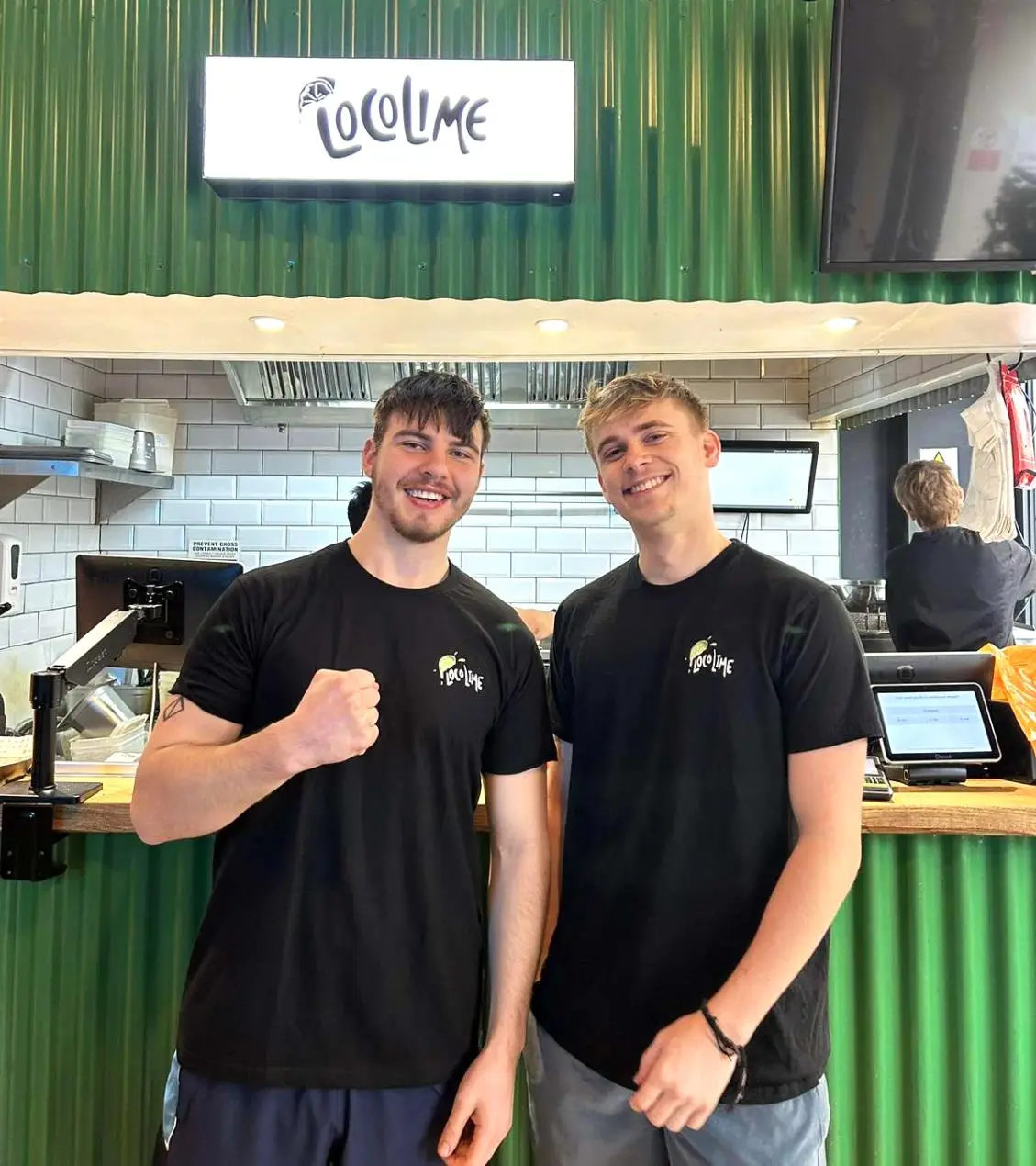 Ben Miles & Nataniel Koszyk at Loco Lime, Bournemouth before starting their run