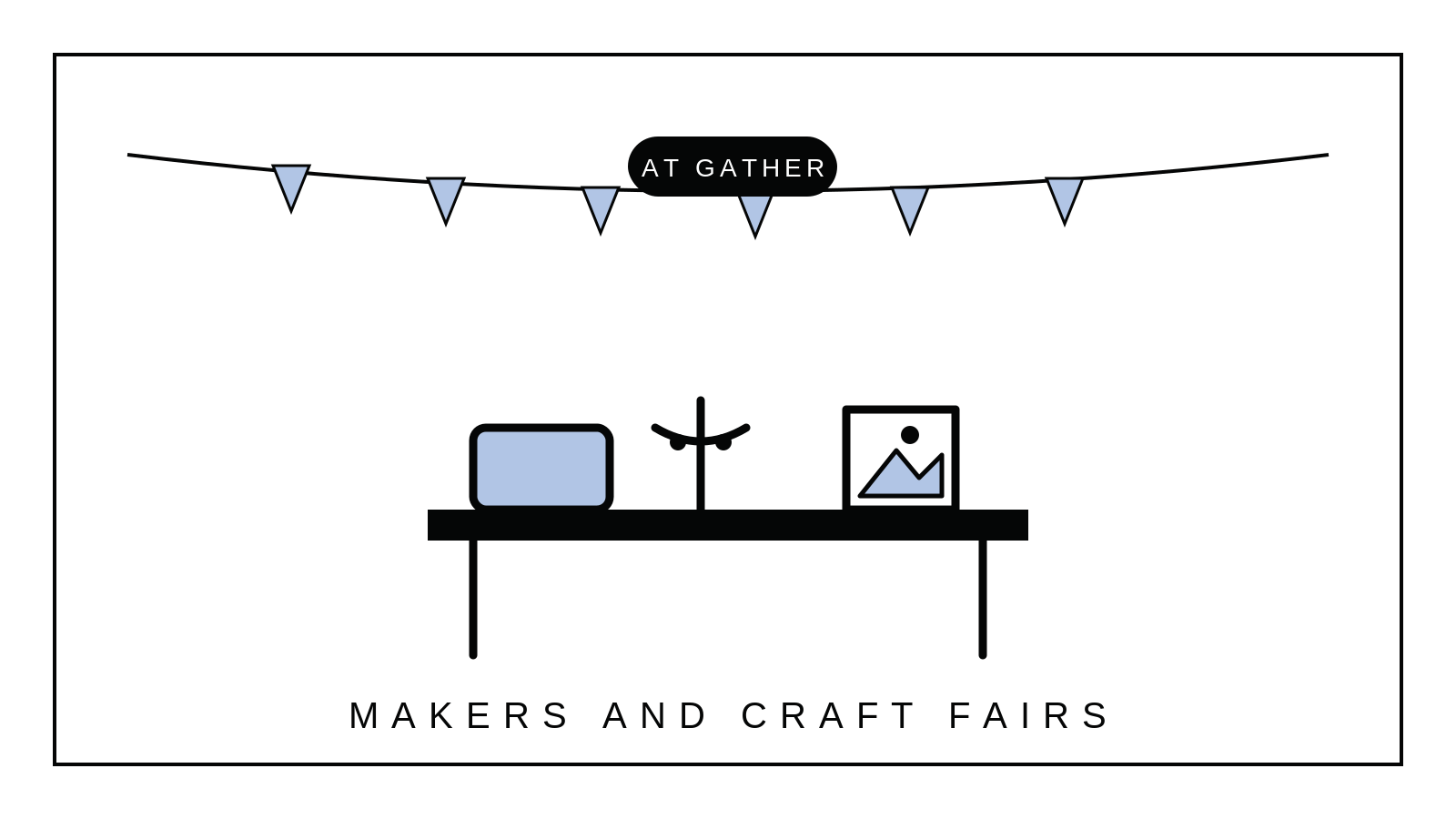 Handmade jewellery, cards and crochet at a local makers market in GATHER at The Dolphin Poole