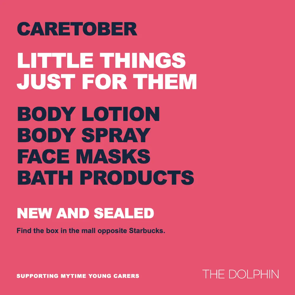 What to donate to Caretober. New and sealed. Find the box in the mall opposite Starbucks.
